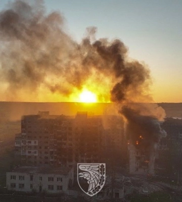 Бахмут у руїнах: показали, як виглядає місто з висоти. Фото