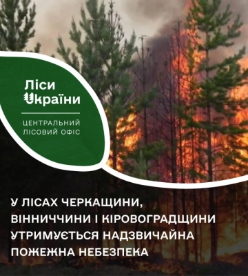 У лісах Кіровоградщини зберігається надзвичайна пожежна небезпека