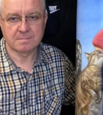 Батько луцького тренера намалював зворушливу картину на гільзі для Ірпінського музею. ФОТО