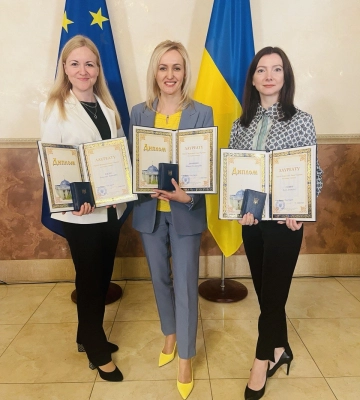 Голова ВРУ Руслан Стефанчук вручив молодим науковицям Полтавської політехніки дипломи лауреатів премії Верховної Ради України