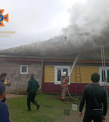 На Волині горів дерев’яний житловий будинок