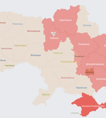 Нічна повітряна тривога: від Запоріжжя до Києва