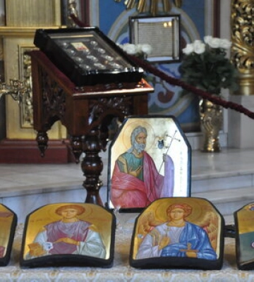 &quot;Духовна звитяга&quot;: Епіфаній освятив 12 ікон, написаних на бронеплитах, які стримали ворожі кулі. ВІДЕО+ФОТОрепортаж