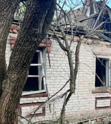 В Славянске ракета попала в частный дом