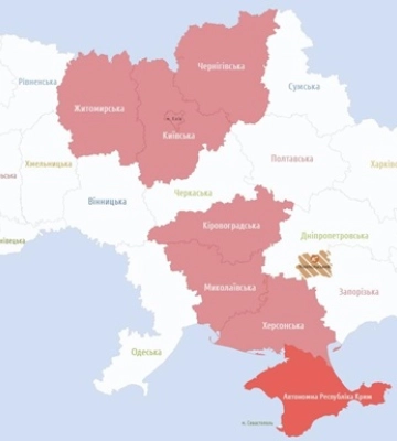 По Украине ширится воздушная тревога