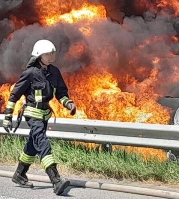 Під Баришівкою на Київщині внаслідок ДТП згорів бензовоз 
