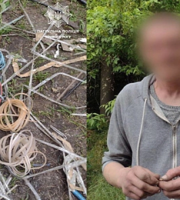 У Кривому Розі велопатрульні виявили ймовірного крадія дротів