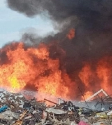 Поблизу Березного горіло сміттєзвалище 
