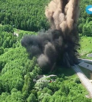 Потужний вибух на межі кордонів України, Білорусії та Росії. ВIДЕО