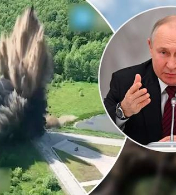 Испугались ДРГ: россияне подорвали дорогу на границе Украины, РФ и Беларуси, — соцсети (видео)