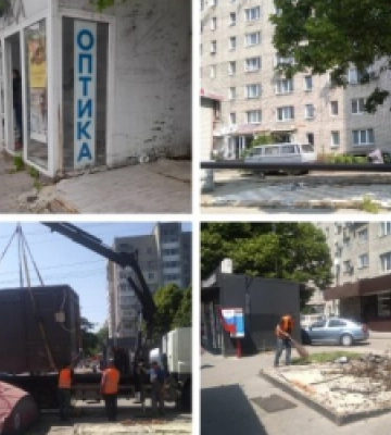У Львові на вулиці Володимира Великого знесли ще два МАФи