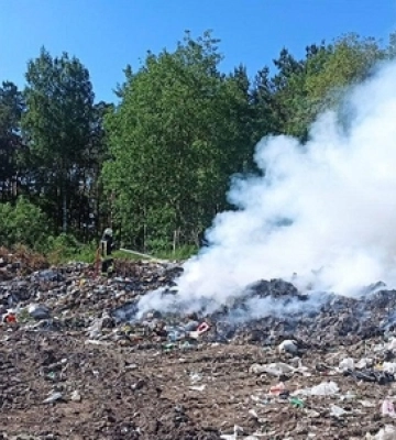 На Ковельщині загасили пожежу на сміттєзвалищі 