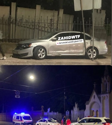 У Львові вночі знову в&#039;їхали в огорожу Личаківського кладовища (відео)