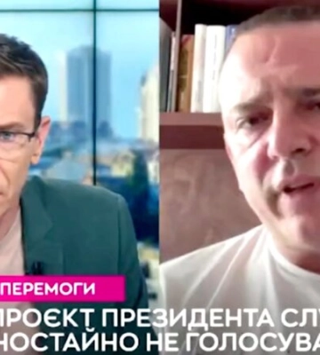 «Слуга» Бужанський відмовився спілкуватися українською та «напав» на ведучого (відео)
