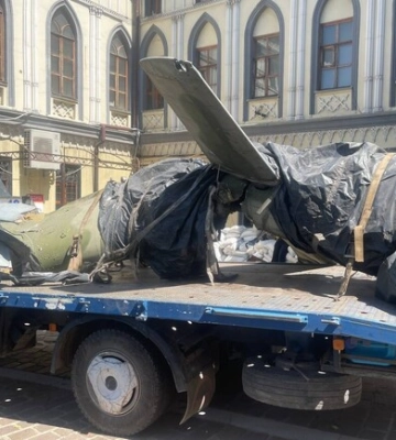 У Дніпрі можна побачити частину збитого російського гелікоптера