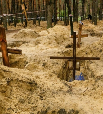 66 тіл з масового поховання в Ізюмі ще не ідентифіковані