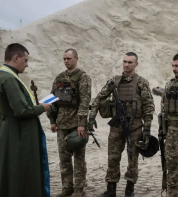В Донецкой области военный капеллан поддерживает бойцов ВСУ