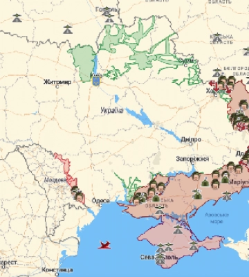 Интерактивная карта боевых действий в Украине: где идут бои на 20.07.2022