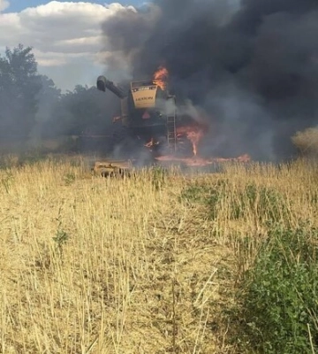 У Запорізькій області комбайн вибухнув на протитанковій міні