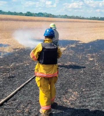 Через обстріл Криворізького району згоріло 50 га полів