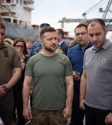 Зеленський на зустрічі з представниками G7 на Одещині заявив, що Україна готова до експорту зерна, - ФОТО