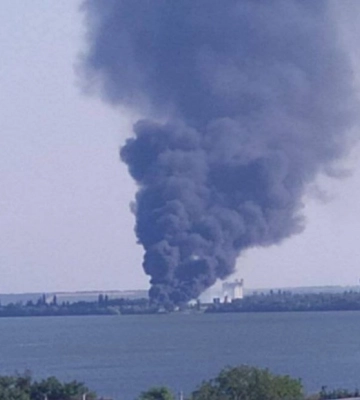 Склад окупантів горить на Запоріжжі