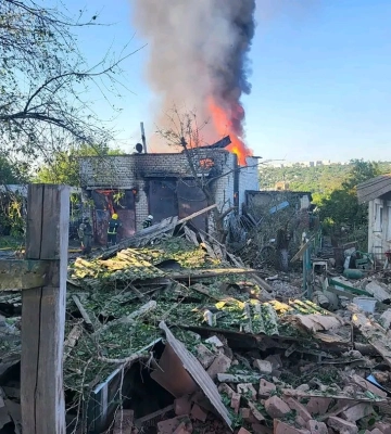 У Куп’янську сталася масштабна пожежа через обстріл – ДСНС 