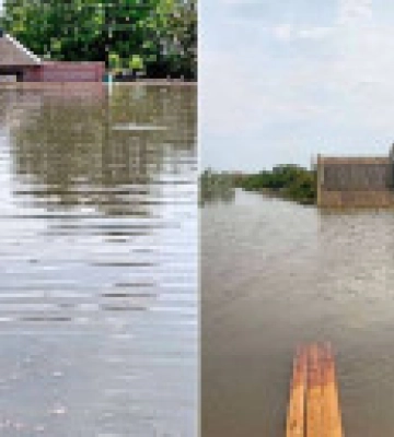 В окупованій Голій Пристані затоплено 196 житлових будинків, рівень води зростає щогодини