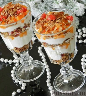 Как приготовить невероятно вкусное парфе с фруктами и орехами