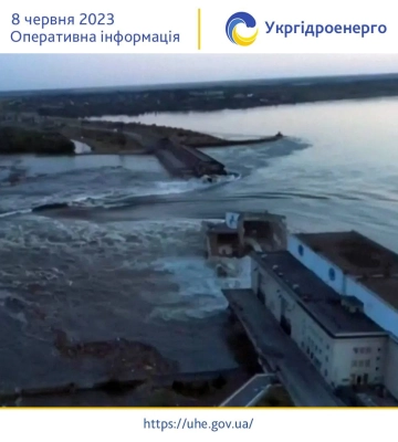 Уровень Каховского водохранилища продолжает падать