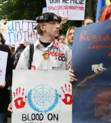 Біля Офісу ООН в Києві проходить акція протесту 