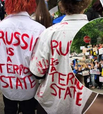 Под офисом ООН в Киеве проходит акция протеста – фото