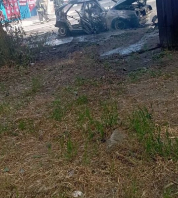 Автомобиль оккупантов взорвали в Бердянске (, )