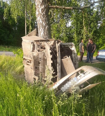 На Житомирщині легковик вилетів з дороги у дерево, двоє людей загинули (ФОТО)