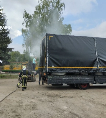 На Волині зайнялася вантажівка, яка перевозила вугілля