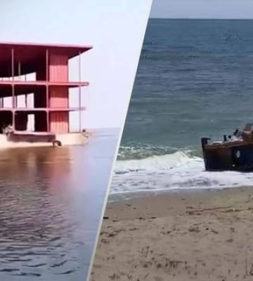 Людські життя несе морем: на Одещину принесло каркас кількаповерхового будинку
