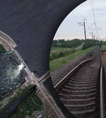 Возле Никополя из-за подрыва Каховской ГЭС сползла железная дорога: поезда задерживаются