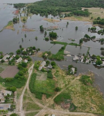 Рівень води в Каховському водосховищі знизився на 7 метрів