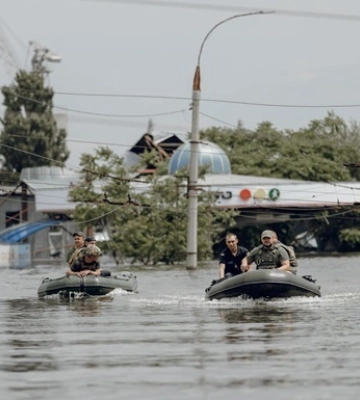 Россияне обстреляли лодку с гражданскими в Херсонской области