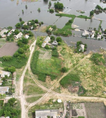 Рівень води в Каховському водосховищі продовжує знижуватись