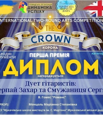 Дует гітаристів із мукачівської школи мистецтв переміг на міжнародному конкурсі