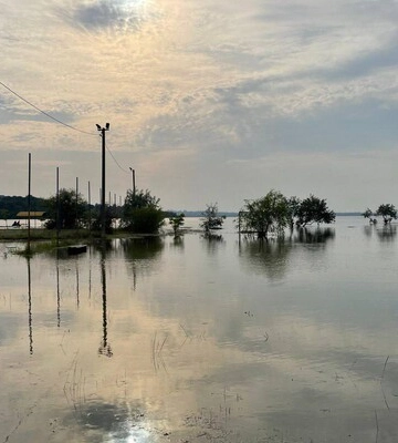 Вода в Ингульце Николаевской области спала еще на 2 метра и 16 сантиметров