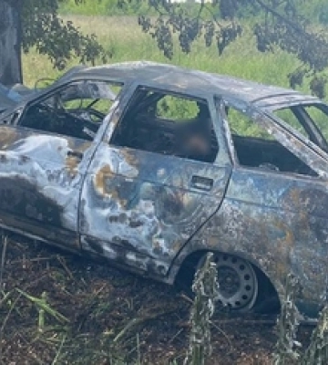 Смертельна ДТП на Волині: ВАЗ врізався у дерево і загорівся
