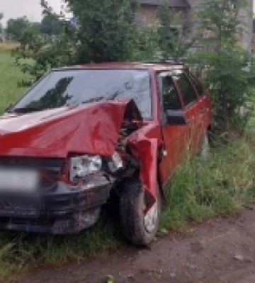 У Луцьку пʼяний водій, якому заборонили кермувати, врізався в дерево