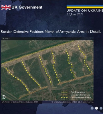 Россия строит оборону на границе Крыма и Херсонской области –  фото британской разведки
