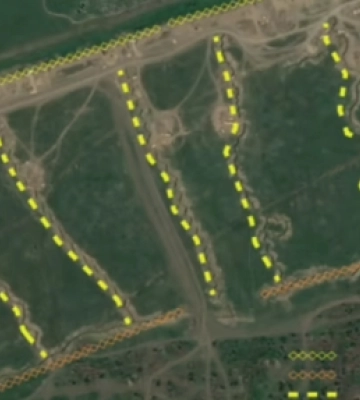 Розвідка Британії показала оборонні укріплення росіян на півночі Криму 