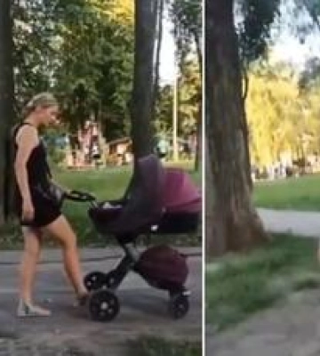 У Полтаві неадекватна жінка побила підлітків, бо їй здалося, що вони її обговорюють (ВІДЕО)