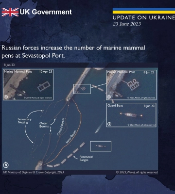 россия усилила оборону бухты Севастополя — подтянула боевых дельфинов
