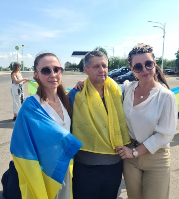 В Ізмаїлі зустріли захисника острова Зміїний, який повернувся з полону