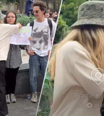 Одиночний пікет: у Харкові дівчина з плакатом вийшла проти виступу Лободи (Відео)